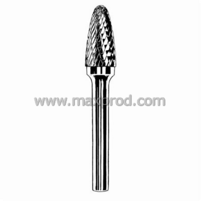 Dynabrade 93344 Carbide Burr 1/8" SF-42 D/C Burr Tree 1/2" Flute L  1/8" Shank 